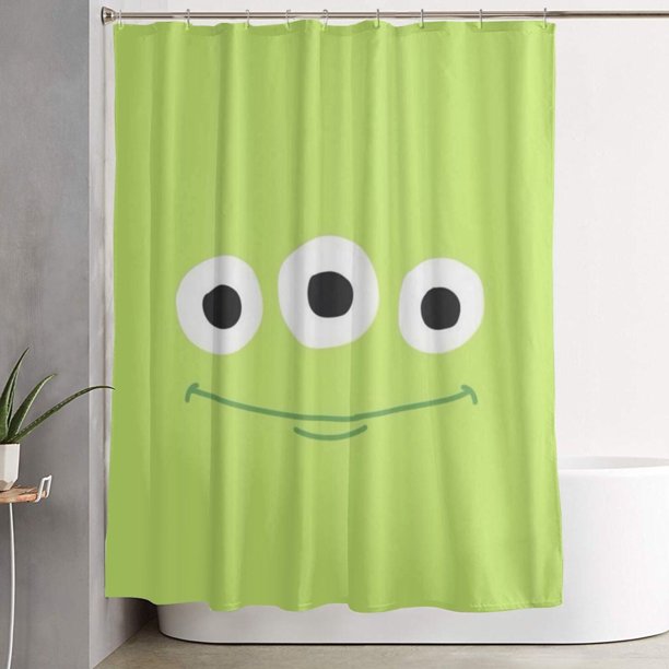 Cortina de ducha de Toy Story con dibujos animados, cortinas de ducha para baño con 12 ganchos, impermeable, lavable, poliéster, juego de decoración para el baño, 60 x 72 pulgadas, hierro