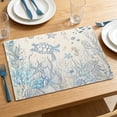thumbnail image 6 of Coastal Placemats,Washable Table Mats for Kitchen Dining Seasonal Party Decor, 6 of 6