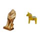 thumbnail image 5 of Figura de león,Estante con estatua de león para escritorio,oficina,decoración del hogar,Figura de escritorio,Estatua tradicional sueca del caballo de Dala,Figura creativa del caballo, 5 of 8