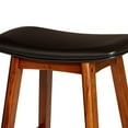 thumbnail image 3 of Wooden Counter Height Stool In Black And Brown, Set of 2- Saltoro Sherpi, 3 of 6