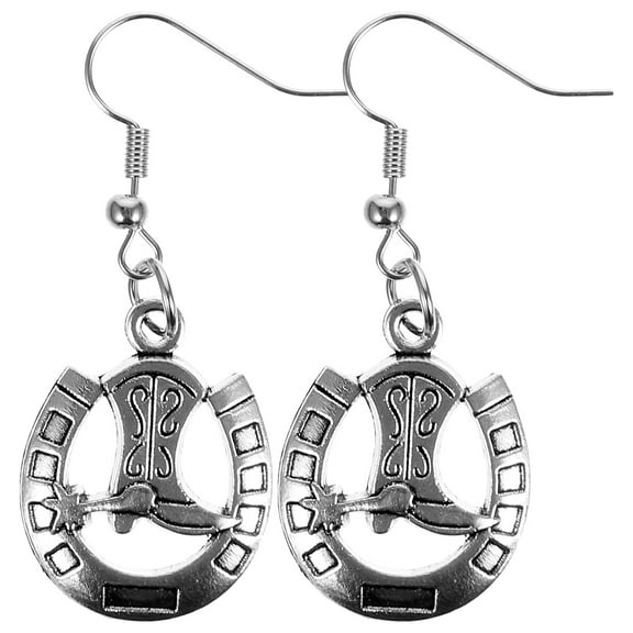 Soimiss 1 Pair of Drop Earrings Alloy Cowboy Boot Design for Women on Festivals