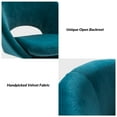 thumbnail image 5 of Luxury Office Chair Premium Modern Velvet Swivel Desk Chair with Chic Gold Legs in Bold Colors Teal, 5 of 8