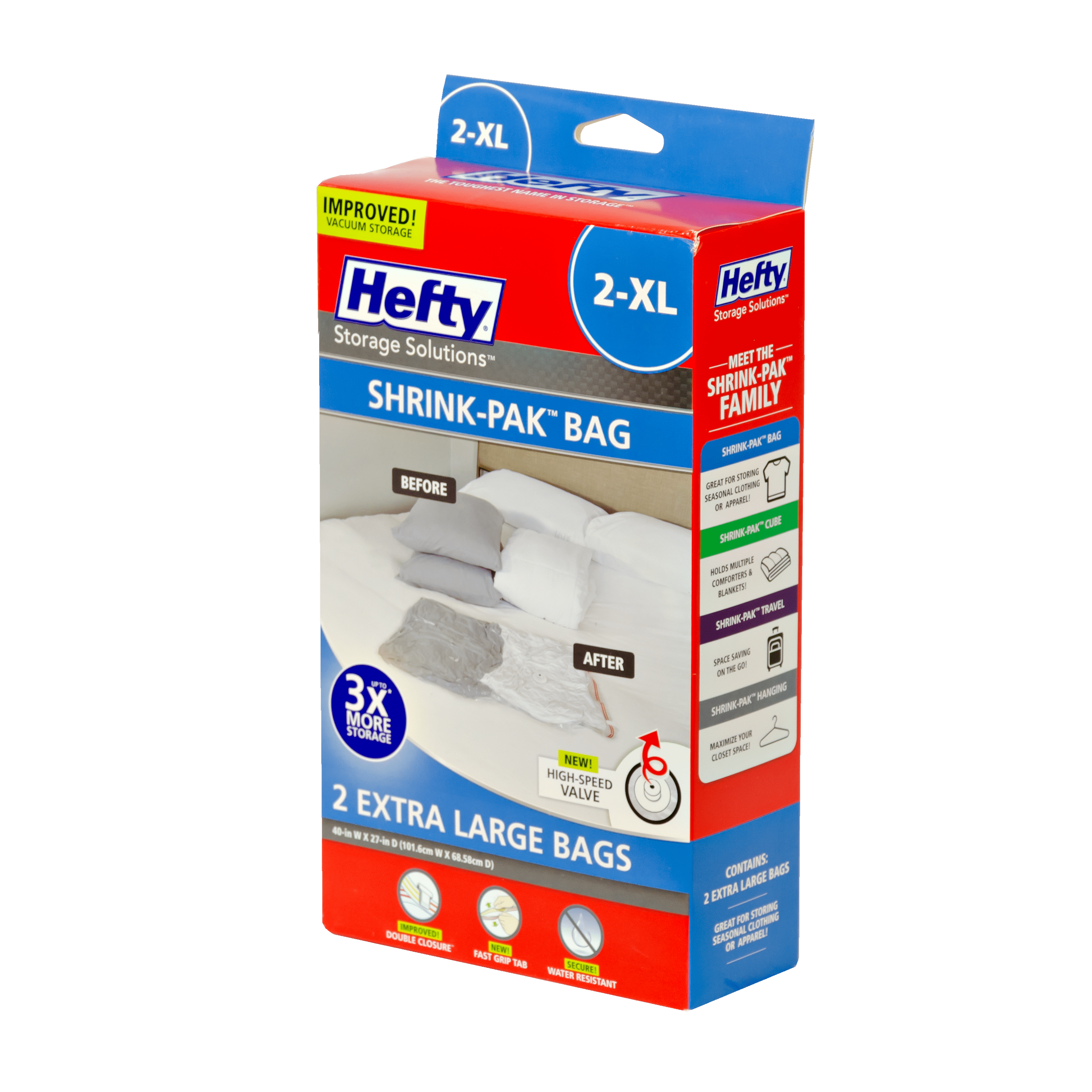 Hefty ShrinkPak Vacuum Seal Bags, 2 XLarge Bags
