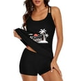 thumbnail image 2 of Cobear Tankini Swimsuits for Women Tummy Control Two Piece Hawaiian Bathing Suits Palm Trees Beach Swim Tops with Boy Shorts, 2 of 8