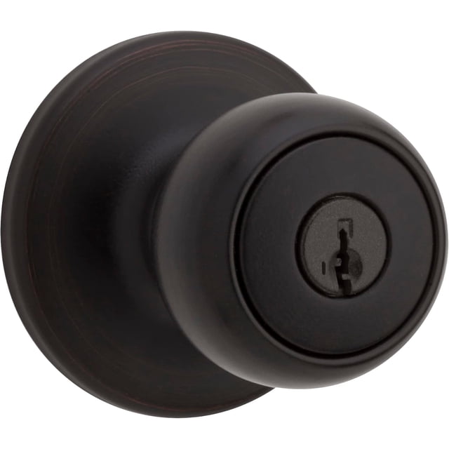 Fairfax Satin Nickel Front Door Knob with Deadbolt Reversible Exterior/Interior Entry Door Knob with Key and Deadbolt Lock Front Door Knobs with Lock/Front Door Lock Traditional Home D