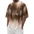 thumbnail image 3 of Mfakffe Mens Graphic Crewneck Tshirt Summer Plus Size Short Sleeve Lightweight Tops Gradient Color Casual Big and Tall Tees, 3 of 5