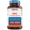 Nova Nutritions N-Acetyl L-Cysteine (NAC) 600mg - 250 Capsules (Non-GMO & Gluten Free)