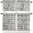 thumbnail image 2 of 3 Piece Farmhouse Kitchen Curtain and Valances Set, Farm Animal Kitchen Curtains Set Rod Pocket Tier Short Curtains for Living Room Cafe Window Curtains for Bedroom Vintage Barn Grey Wooden Grain, 2 of 5