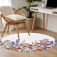 thumbnail image 4 of Round Rugs 3Ft, Spring Floral Round Area Rug Washable Indoor Throw Carpet, Watercolor Daisy Lily Lavender Plants Garden Small Non Slip Circle Rug for Bedroom Living Room Home Decor Aesthetic, 4 of 8