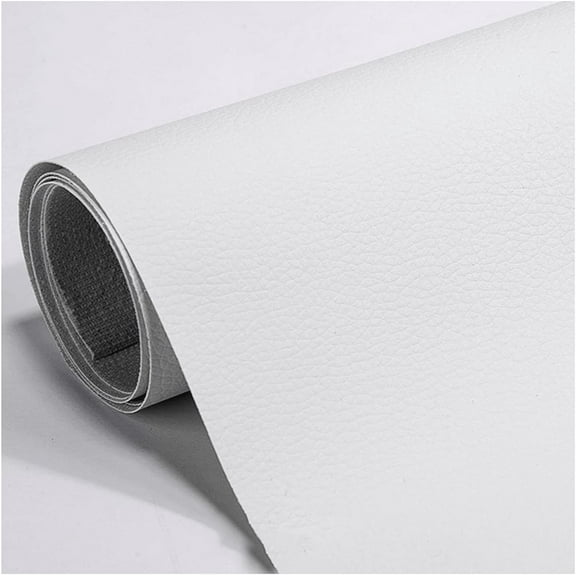 Zhuge Leather Repair Patch 50cm Self Adhesive Faux Pu Leather Fabric Leather Furniture Material Automotive Sofa Clothing Repairing Leather Chair DIY Upholstery (Size:1.37*0.5m,Color:White)