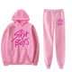 thumbnail image 1 of Pop cazadora para niña Demon Hunters Printed Anime Print Long-Sleeved Hooded Sweatshirt Set for Children 3-16 Years （Pink）, 1 of 2