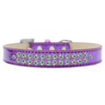 thumbnail image 1 of Two Row Ab Crystal Size 12 Purple Ice Cream Dog Collar, 1 of 1