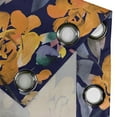 thumbnail image 4 of Ambesonne Flowers Grommet Curtain, Floral Watercolor Abstract, 50"x96", Indigo Marigold Ceil Blue, 4 of 5