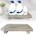 thumbnail image 2 of Wood Riser Soap Tray, Rustic Wood Pedestal Stand Tray Soap Dish Holder for Kitchen Counter, Sink,Vanity,Farmhouse Decorative Bathroom Dishes Plant Bottles Candles Display,(9 x 6 Inch), 2 of 8