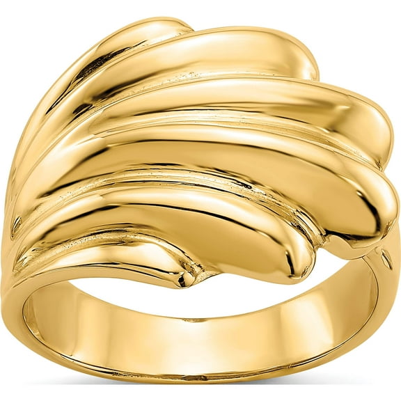 14K Yellow Gold High Polished Dome Ring (Size 6) Made In United States c2883