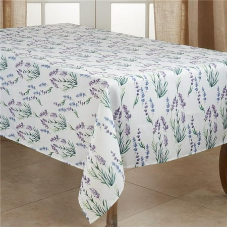 

SARO 1127.LV6590B 65 x 90 in. Oblong Lavender Print Tablecloth
