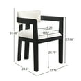 thumbnail image 5 of GDF Studio 7-Piece Rubberwood Dining Set with Boucle Upholstery Seats, Black+Beige, 5 of 13