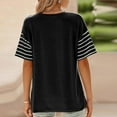 thumbnail image 4 of Youyipin Womens Summer Tops Tops Trendy Oversized 2025 Crewneck Color Block Striped Womens Shirts Blouses Business Casual Tops For Women, 4 of 6