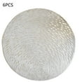 thumbnail image 1 of Alfombra de placa decorativa de estilo de lujo ligero de PVC con forma circular hueca, 6 piezas, 1 of 7