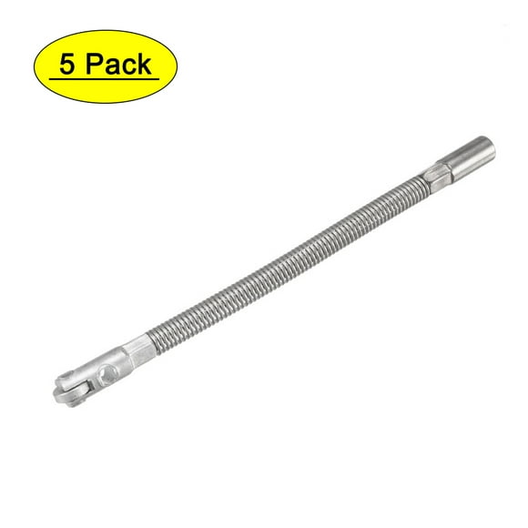 Unique Bargains 5 PCS 108mm/4.25inch Flexible Fish Tape Replacement Leader Wire Cable Puller with Roller for 4mm Fish Tape Wire Puller