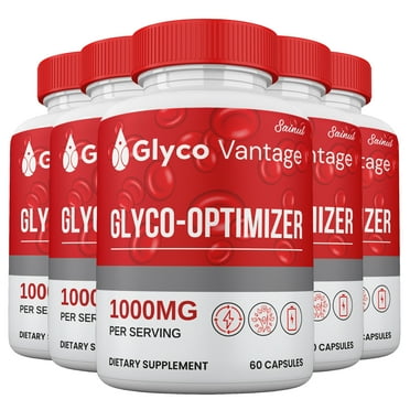 Glyco Vantage Glyco-Optimizer Capsules, Glyco Vantage Pills, Maximum Strength Supplement for Blood Support for Men and Women (5 Pack)