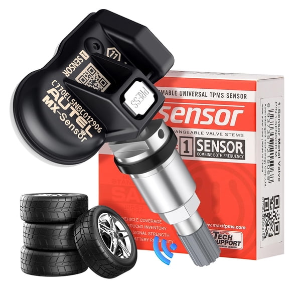 Autel TPMS MX Sensor 315Mhz/ 433Mhz 2in1 Tire Sensor, OE Level Press-Release Universal TPMS Sensors 100% Cloneable by TPMS Tool TS408 TS501