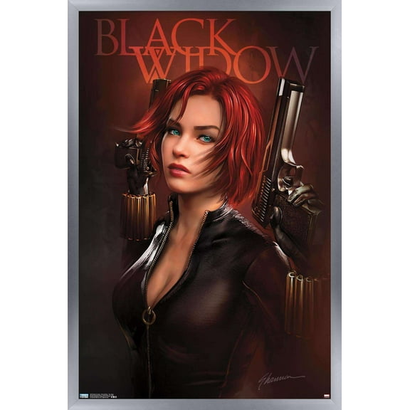 Marvel Comics - Black Widow - Two Guns Wall Poster, 14.725" x 22.375", Framed