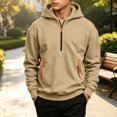 thumbnail image 2 of Frnrwgo Boys Hoodie 5-15Y Fleece Lined Half Zip Heavyweight Pullover Sweatshirt for Fall Winter, 2 of 10