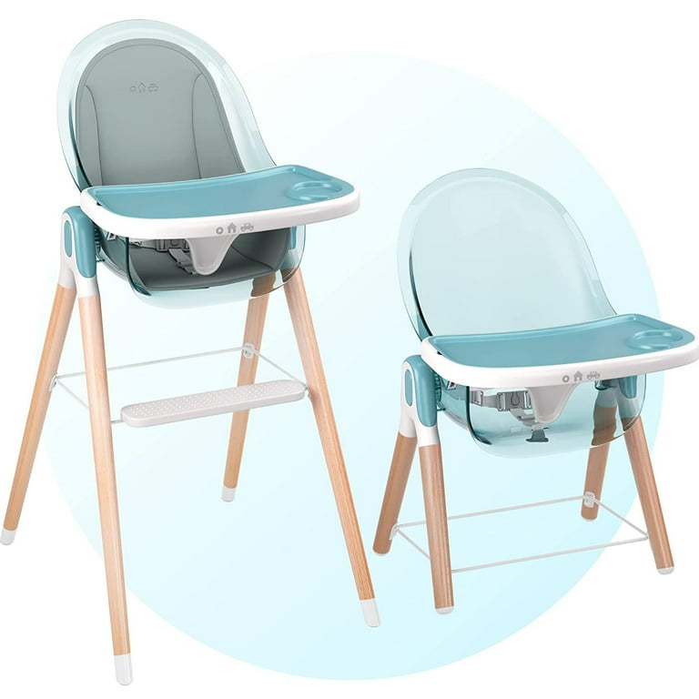Children of Design 6 in 1 Deluxe Cushioned High Chair for Babies