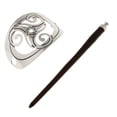 thumbnail image 3 of Pinza de pelo con pasador tallado jinwen Palillo de pelo, 3 of 4