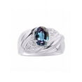 thumbnail image 1 of RYLOS Bagues pour Femmes Bague en Argent Sterling Ovale 8X6MM Pierre Précieuse & Diamants Design Classique Bijoux Alexandrite pour Femmes Taille 6, 1 of 7