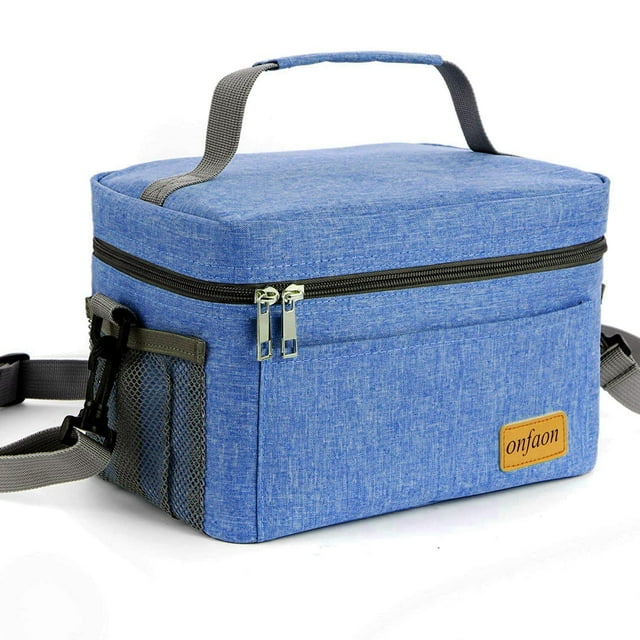 Bolsa de almuerzo ONFAON, aislante, 10 L, a prueba de fugas, color azul