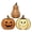 B002- Style D, variant on Fall Halloween Decor, Retro Halloween Decor, Halloween Tiered Tray Decor, Halloween Mantel Decorations, 3-Piece Distressed Finish Wooden Pumpkin Ornament Set, Small Cute