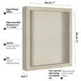 thumbnail image 2 of Americanflat 11x14 Shadow Box Frame in Driftwood with Soft Linen Back - Composite Wood with Polished Glass for Wall and Tabletop, 2 of 5