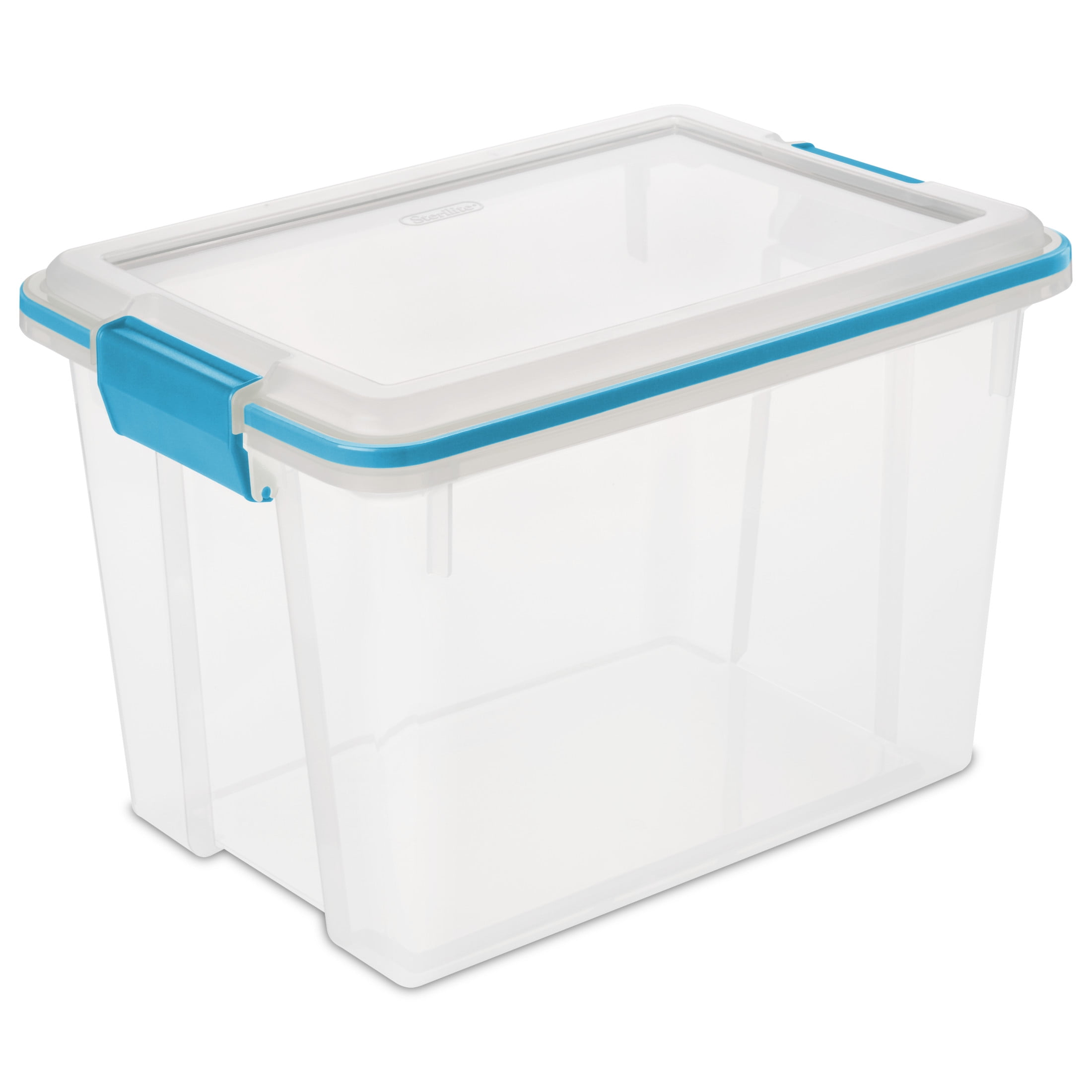Rubbermaid Plastic Storage Tote with Lid, Clear Solid