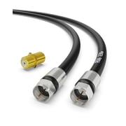 RG6 Coaxial Cable for TV,Antenna,Satellite Receiver,Digital Router,Cable Modem,Cable Box Coaxial Cord Extender High-Speed Internet Broadband and Digital TV Aerial Satellite Cable Extension-6.56Ft/2M