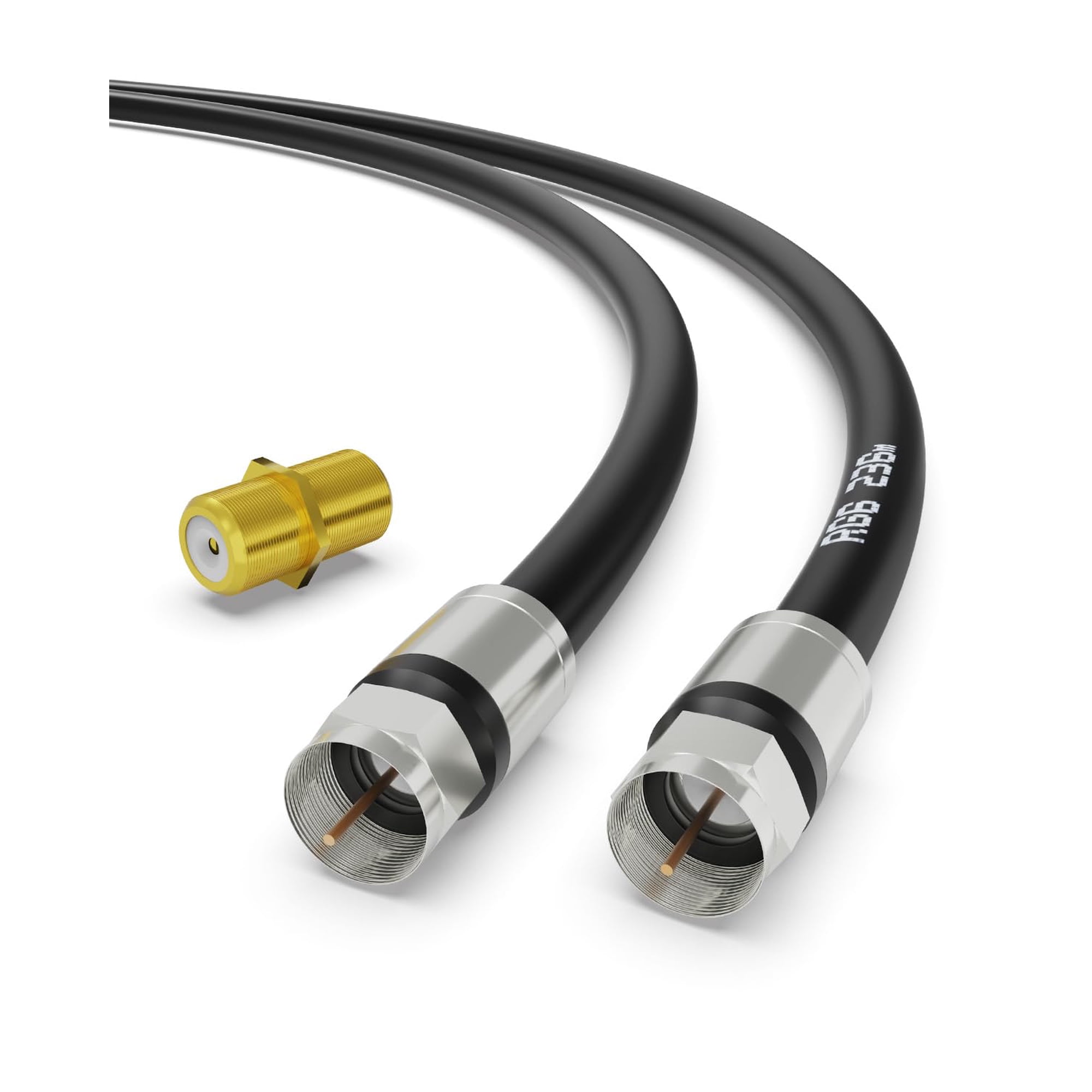 RG6 Coaxial Cable for TV,Antenna,Satellite Receiver,Digital Router,Cable Modem,Cable Box Coaxial Cord Extender High-Speed Internet Broadband and Digital TV Aerial Satellite Cable Extension-6.56Ft/2M