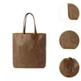 thumbnail image 3 of Milageto Commuting Tote Bag PU Leather Shoulder Bag for Commuting Travel Birthday Gift Light Brown, 3 of 8
