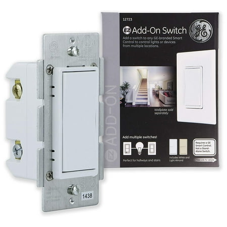 GE Add-On In-Wall Paddle Switch for Smart Home, Hub Required,