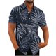 thumbnail image 1 of Camisas de Manga Larga para Hombres Impresión Botón Cuello de Vuelta Blusa Casual, Hombre de Manga Corta Botón Abajo Camisas, 1 of 3