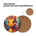thumbnail image 4 of Xecao Colorful Flower Chameleon for MDF Cork Coaster 4 Pcs,Drink Coasters,Suit for House Warming Gifts New Home ,Coffee Table Decor-Round Shape, 4 of 7