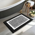 thumbnail image 6 of PABUBE Bathroom Rug, Soft Absorbent Bathroom Mat and Bath Mat, Premium Microfiber Shag Bath Rug Machine Washable (20"x29",Black and White), 6 of 10