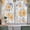 Orange, variant on Blue Watercolor Floral Tier Curtains 36 Inch Length, Spring Flower Abstract Art Cafe Short Curtains for Bathroom Over Sink, Small Kitchen Curtain Light Filtering Tiered Drapes 2 Panels 27.5"Wx36"L