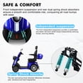 thumbnail image 6 of QEEKA All Terrain Heavy Duty 4 Wheel Electric Mobility Scooter for Adults & Seniors,1000W Motor,500 LBS Capacity,Long Range Battery,Blue, 6 of 7