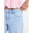 thumbnail image 4 of No Boundaries Mid Rise Baggy Jeans, 29", 31", 33" Inseams, Women's Sizes 00-24W, 4 of 5