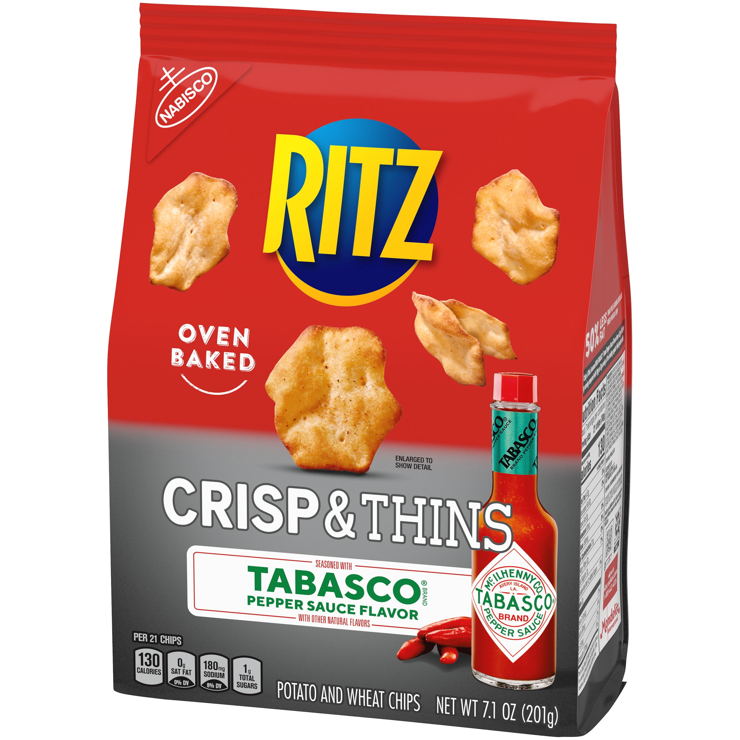 Ritz Crisp & Thins Tabasco Sauce Chips, 7.1 Oz