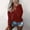 Red-Sweaters, variant on AGWOLF Off the Shoulder Sweaters for Women Cozy V Neck Crochet Hollow Out Tops Loose Fit Solid Basic Long Sleeve Pullover