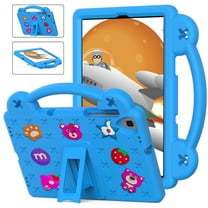 ELEHOLD Kids Case for Lenovo Tab M10 HD 2nd Generation 10.1 Inch 2020 TB-X306 Tablet Case, EVA Foam Cute Cartoon Case with Built-in Kickstand Portable Handle Shockproof Full Body Case,Blue