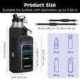 thumbnail image 3 of MoKo Magnetic Water Bottle Holder with Clear Phone Pouch, Built-in 5 Magnets Fitness Bag for Men and Women Compatible with Most Water Bottles, Gym Accessories Gifts, Black, 3 of 9