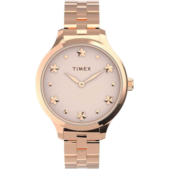 Timex Peyton Floral Rose Gold-Tone Ladies Watch